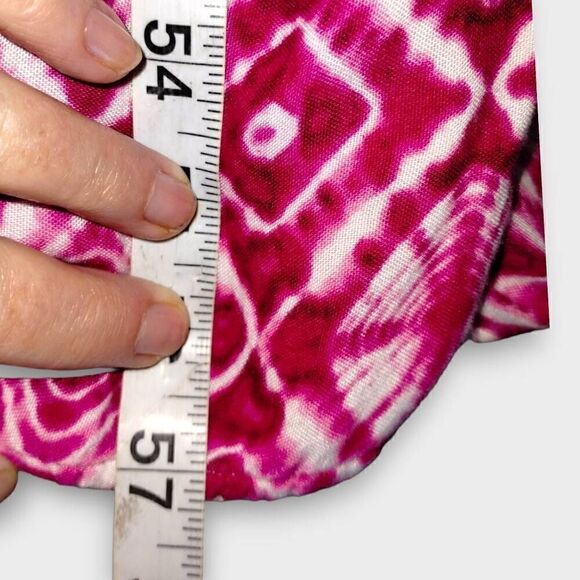 Vtg MOOHI Womens Maxi Sz. Large Pink Asymmetric Hem Long Sleeves 80s Glamour - Picture 11 of 13
